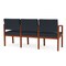 Lesro Lenox 3 Seat Tandem Seating W/ Arms, 65 in W 26 in L 31.5 in H LW3103 - alternate 3